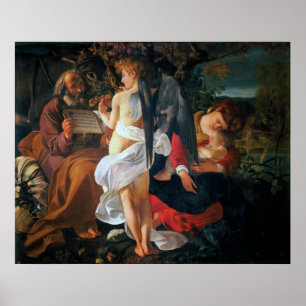 Póster Descanse no vôo em Egipto, Caravaggio