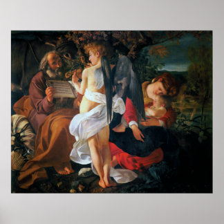Póster Descanse no voo para o Egito, Caravaggio