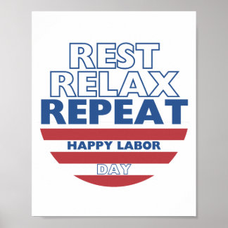 Poster Descanse, Relaxe, Repita