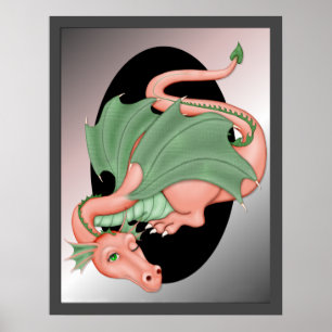 Póster Descanso de Dragão de Fantasia Magia