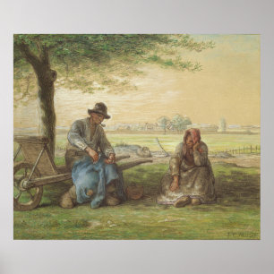 Póster Descanso dos camponeses