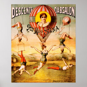 Poster DESCENTE D' ABSALON Srta. Siena Acrobatic Circus