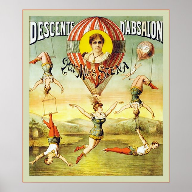 Póster Descente d'Absalon ~ Circus Vintage (Frente)