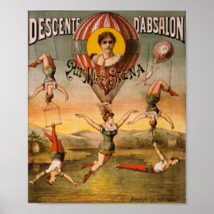 Póster Descente d'Absalon par Miss Stena