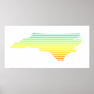 Póster descida do frio da Carolina do Norte