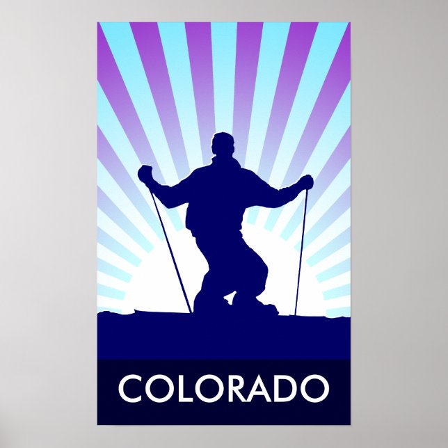 Poster descida ski colorado (Frente)