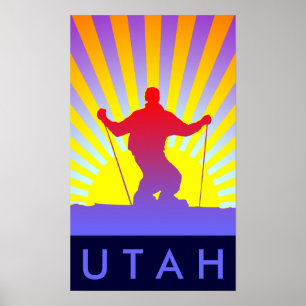 Poster descida ski UTAH