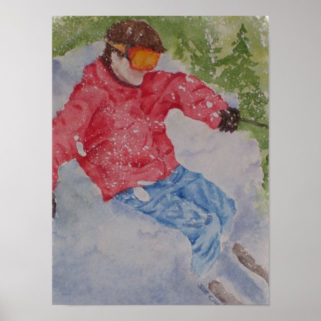 Poster Descida Skier (Frente)