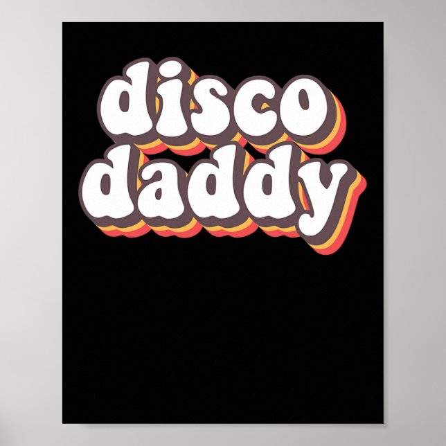 Poster Desco - Pai Groovy Retro Hippie 70s - Conjuntos de (Frente)