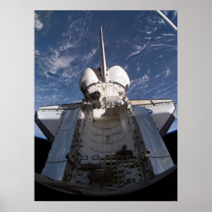 Poster Descoberta de Shuttle de Espaço encaixada com ISS