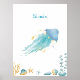 Poster Descoberta de Sonhos do Oceano Personalizável