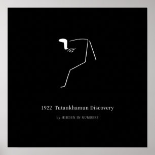 Poster Descoberta Minimalista de Tutancâmon de 1922