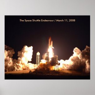 Poster Descolagens do esforço do vaivém espacial