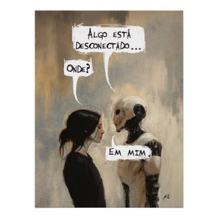 Póster Desconectado (com frase)