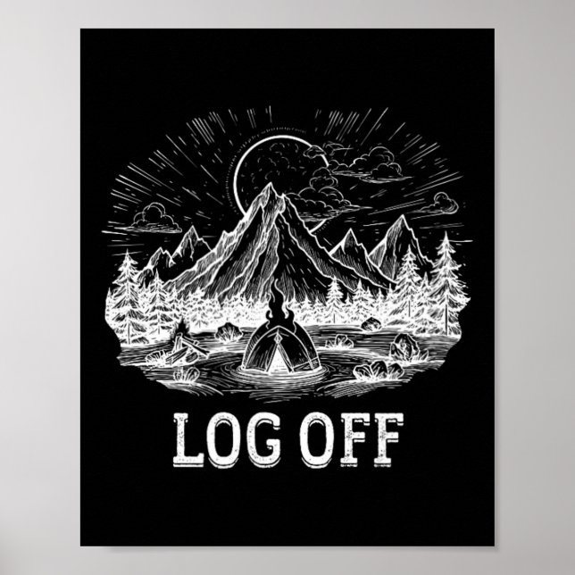 Poster Desconectar e sair e colocar um tronco na fogueira (Frente)