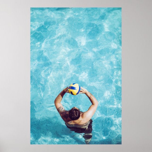 Poster Desconhecido jogando voleibol de praia (Frente)