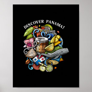 Poster Descubra a Viagem de Férias de Panamá Lembrança 