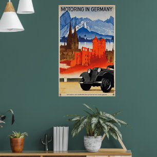 Poster Descubra o charme da Alemanha: Viagens vintage