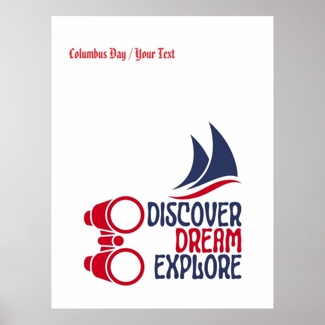 Poster Descubra o sonho explorado editável (Frente)