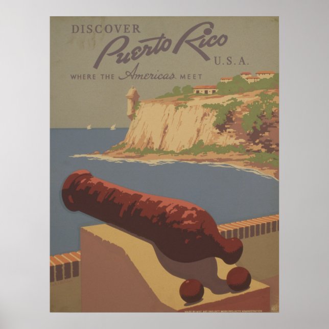 Póster Descubra Porto Rico (Frente)
