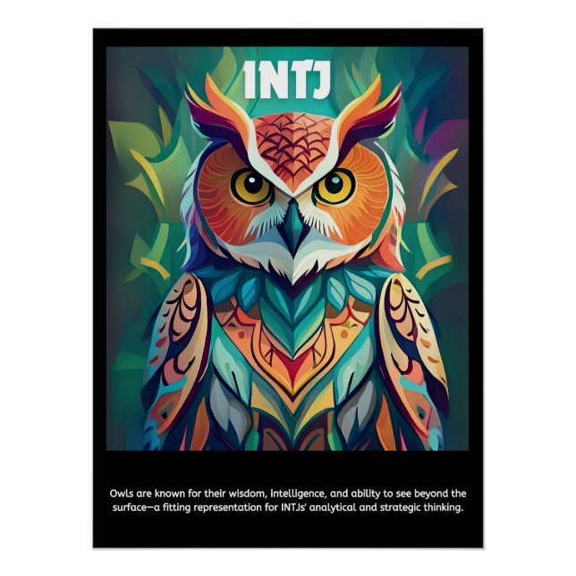Póster Descubra seu interior: Poster INTJ (Frente)