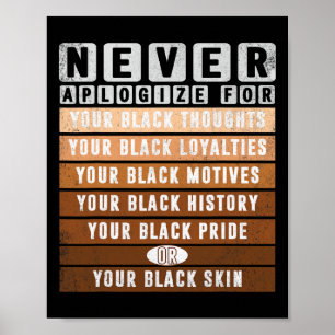 Poster Desculpar a História Negra Mês Blm Melanin Pride A