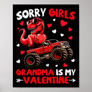 Poster Desculpe Meninas A Vovó É Meu Dinossauro Namorado 