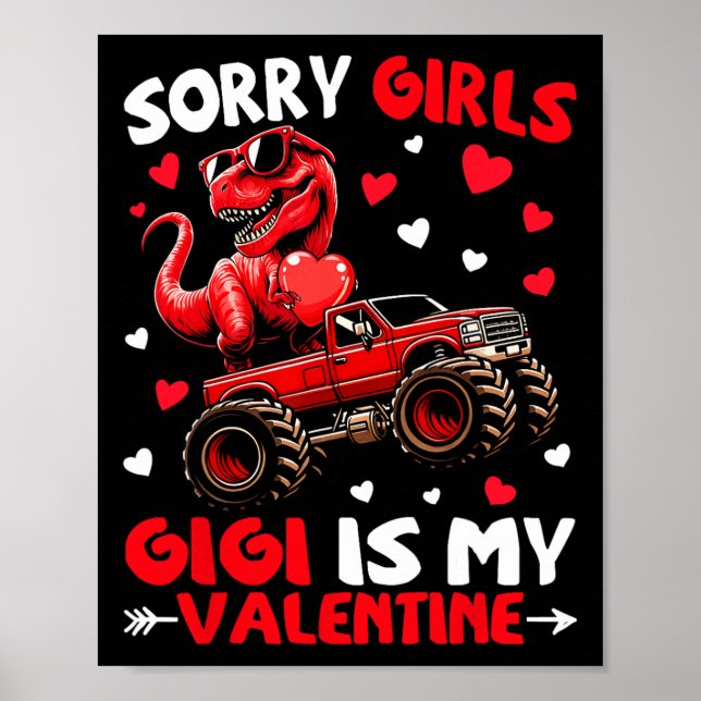 Poster Desculpe Meninas Gigi É Meu Dinossauro Monstro Do  (Frente)