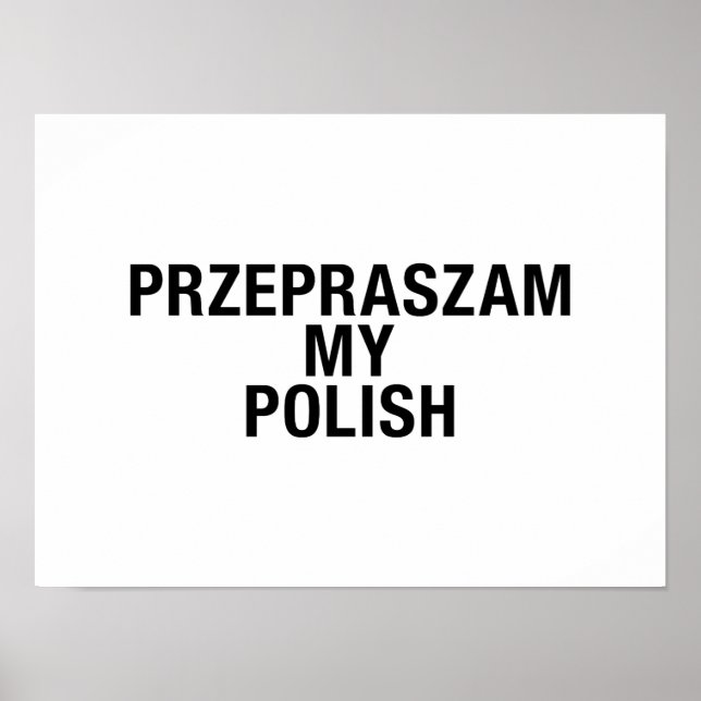 Poster Desculpe Meu idioma polonês (Frente)