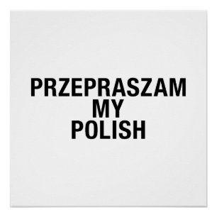 Póster Desculpe Meu idioma polonês