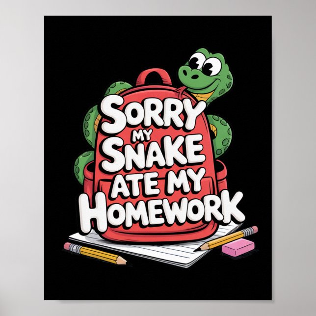 Poster Desculpe, Minha Cobra Comeu Meu Dever de Casa Volt (Frente)