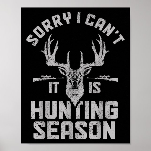 Poster Desculpe, não posso, é temporada de caça ao cervo  (Frente)