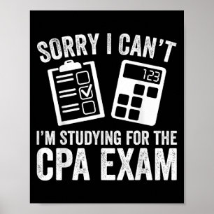 Poster Desculpe, não posso, estou estudando para o exame 