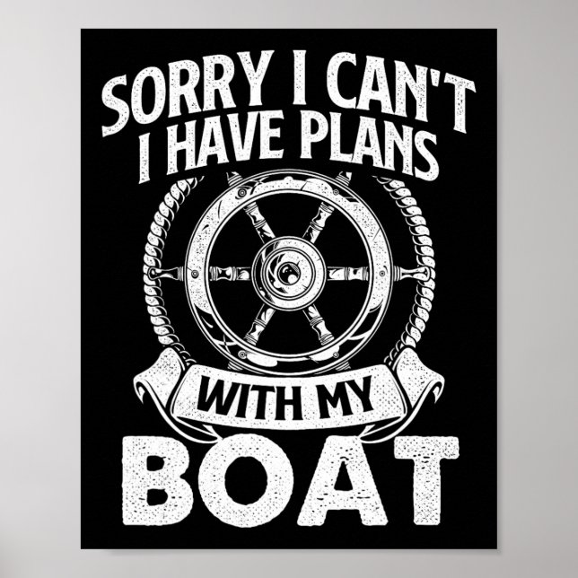 Poster Desculpe, não posso, tenho planos com meu barco -  (Frente)