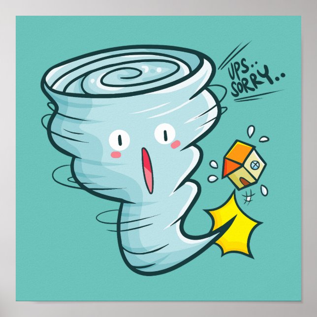Poster Desculpe Tornado (Frente)