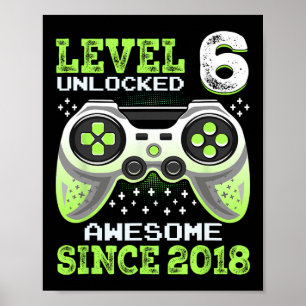 Poster Desde 2018 Vídeo Engraçado de Jogos 6º Aniversário