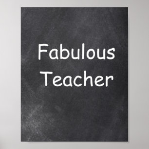 Poster Desdecoração Fabulosa da Classe de Chalkboard por 
