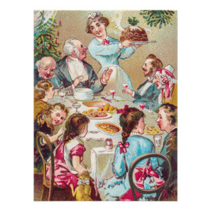 Póster Desejamos a Você um Feliz Natal - Cartão Antigo