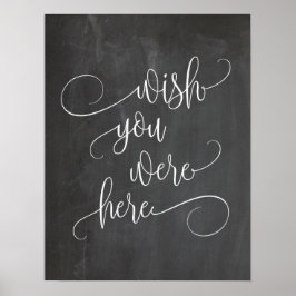 Poster desejamos que você estivesse aqui sinal de mesa de