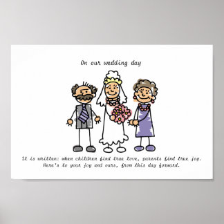 Poster Desejo de casamento para pais de noiva