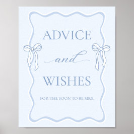 Poster Desejos do Chá de panela de Casando Azul