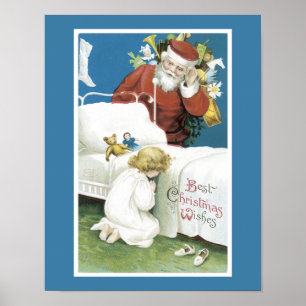 Póster Desejos do natal vintage