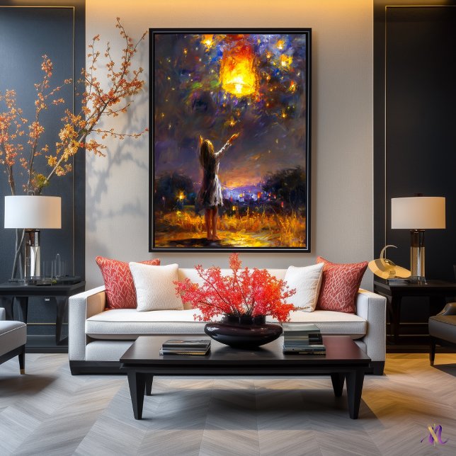 Poster Desejos na Lanterna Celeste Sonhos Expressivos (Criador carregado)