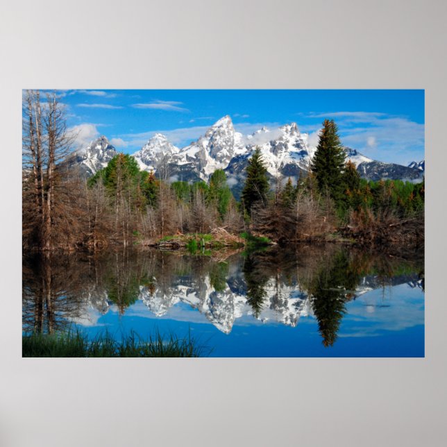 Póster Desembarque de Schwabacher, Grand Teton (Frente)