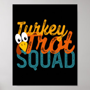 Poster Desempenho da Equipe Vintage Turkey Trot
