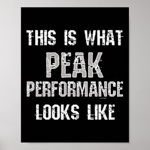 Poster Desempenho de pico Funny Malhação Gym Workout Body