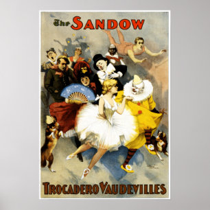 Póster Desempenho do vaudeville de Sandow Trocadero do