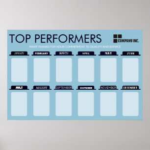 Poster Desempenho máximo de cores personalizado da exibi