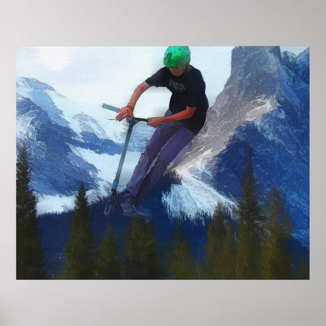 Poster Desempenho máximo - Patinete (Frente)