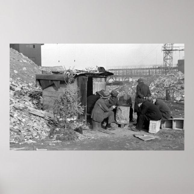 Póster Desempregados e sem-abrigo 1938 (Frente)